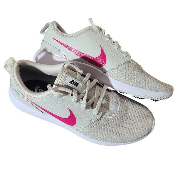 Nike Shoes - Nike‎ Roshe G Golf Shoes Womens 9.5 Photon Dust White Pink CD6066-004